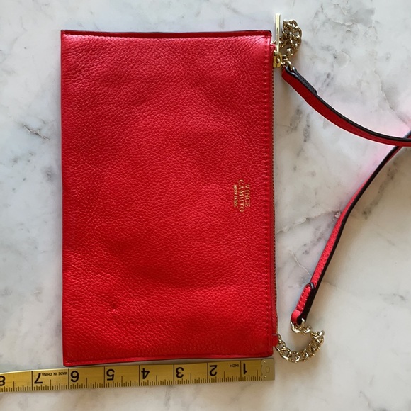 Vince Camuto Red Zipper Crossbody Purse - Picture 8 of 9